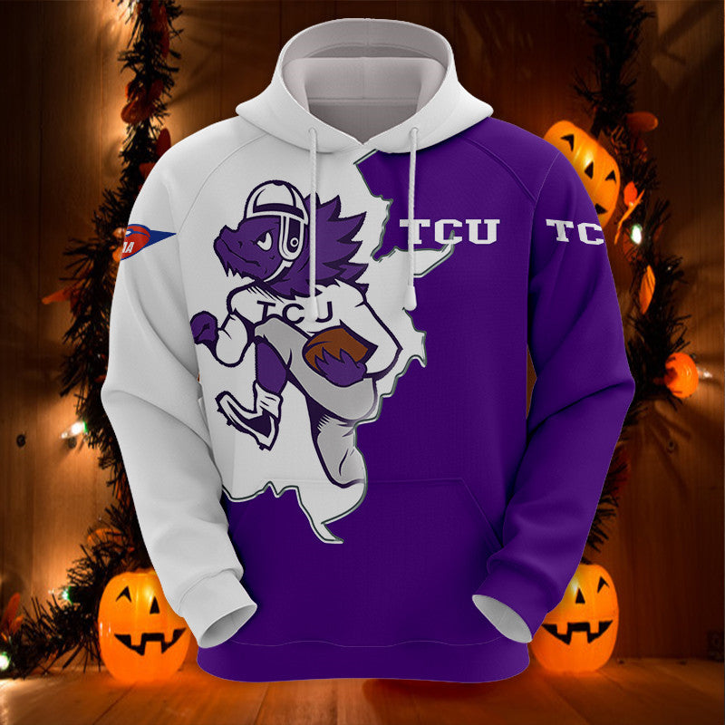 Tcu Horned Frogs Hoodie With Mascot Print